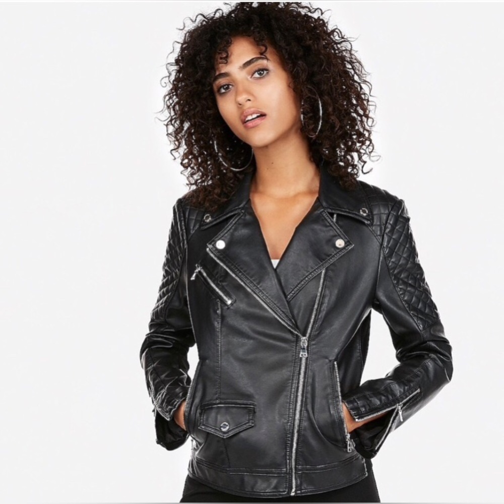 Vegan Leather Moto Jacket